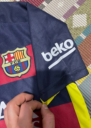 Erkek FC Barcelona Kısa Kollu Forma - Görsel 7