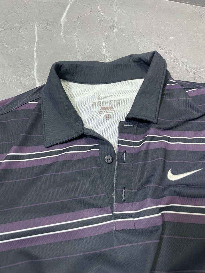 Orijinal Nike Siyah Çizgili Polo Tişört — görsel 3/6