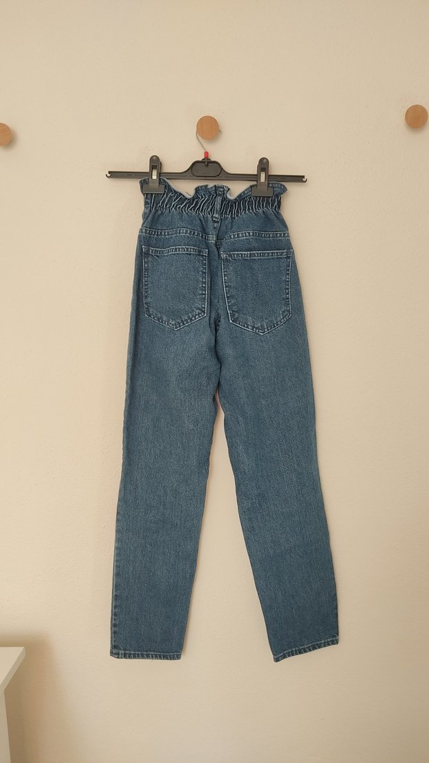 Lastikli düz paça jean - Görsel 2