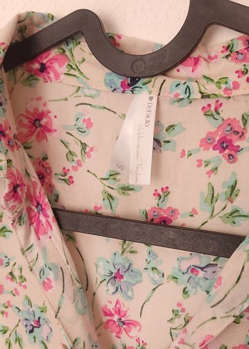 Çıtır Çiçek Desenli Kısa Kollu Kadın Gömlek - Görsel 6