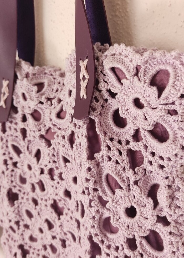 Örgü motif çanta - Görsel 3