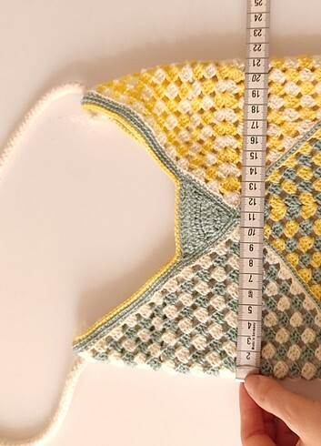 Örgü motif mini çanta - Görsel 4