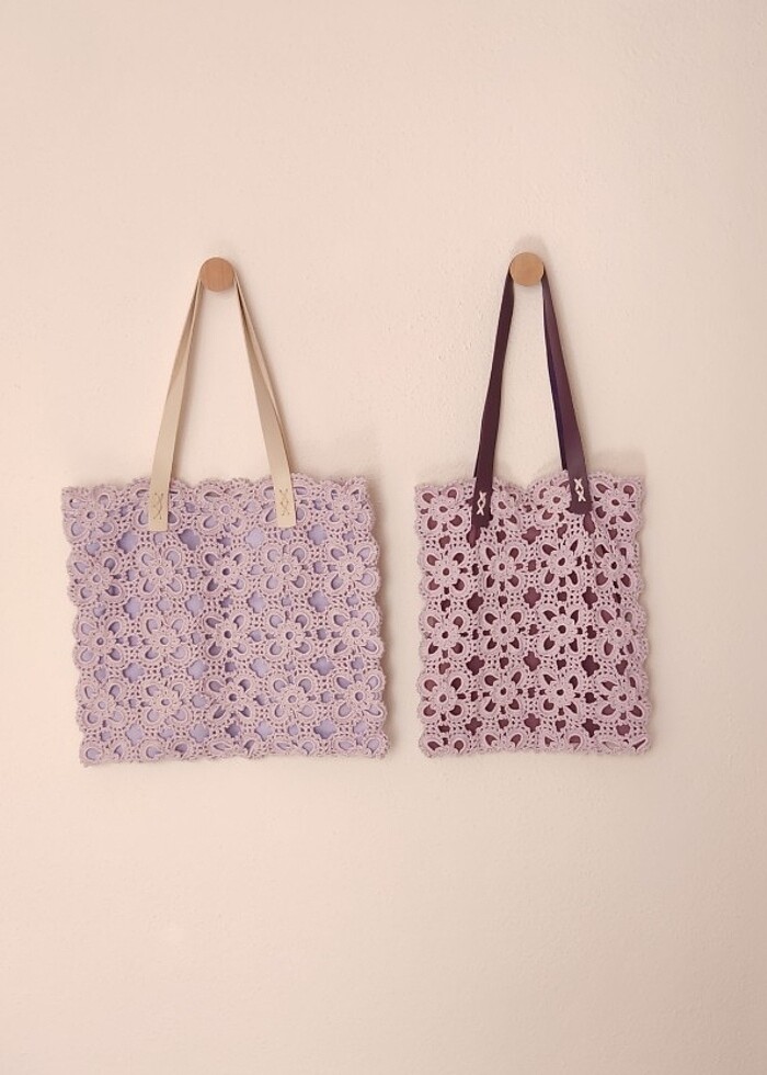 Örgü motif çanta  - Görsel 2