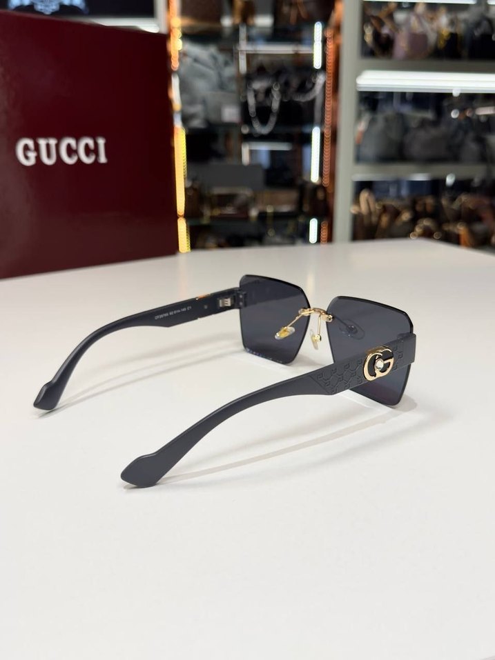 Gucci Gri Şeffaf Kadın Güneş Gözlüğü - Görsel 4