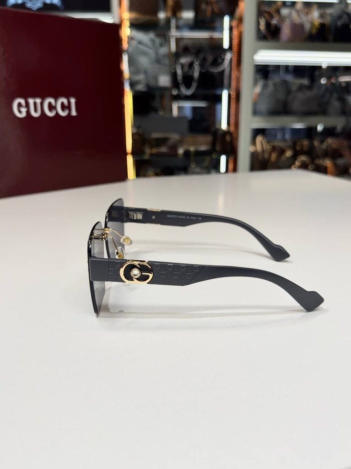 Gucci Gri Şeffaf Kadın Güneş Gözlüğü - Görsel 5