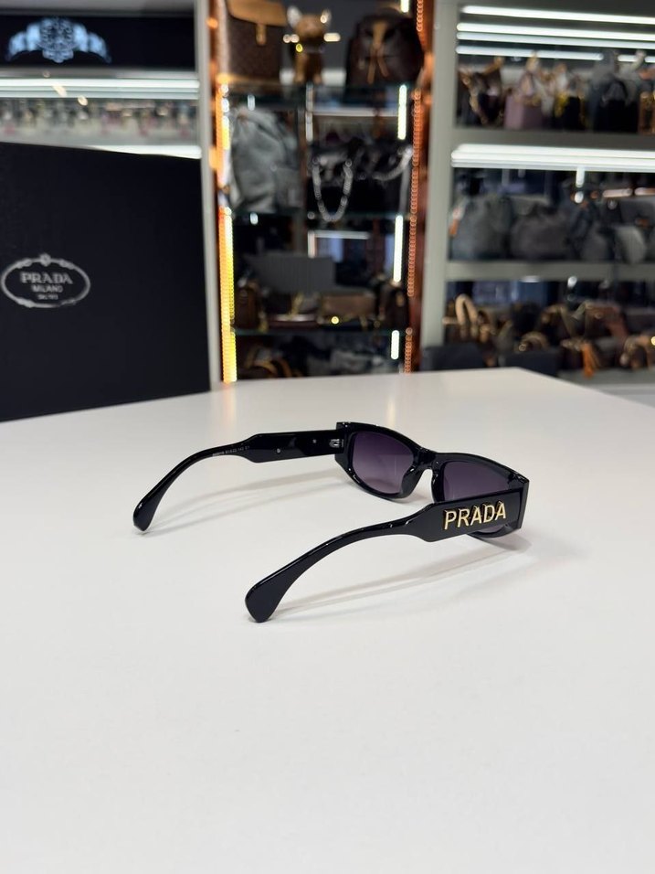 Prada Parlak Kahverengi Kadın Güneş Gözlüğü - Görsel 3