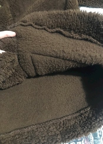 Düğmeli Kadın Kahverengi Kaban - Görsel 2