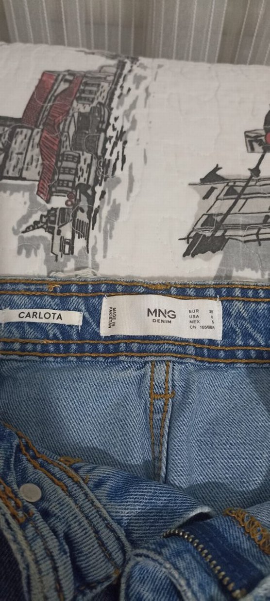 Mango Bol Kesim Mavi Kadın Kot Pantolon - Görsel 3