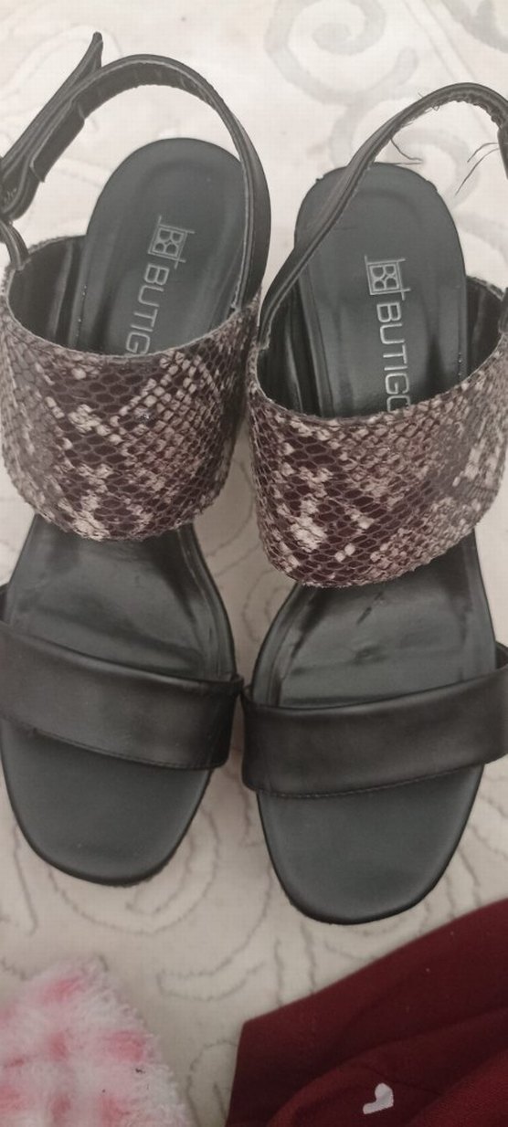 Yılan Desenli Topuklu - Görsel 2