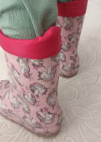 Kız Çocuk Pembe Unicorn Desenli Bot - Görsel 5
