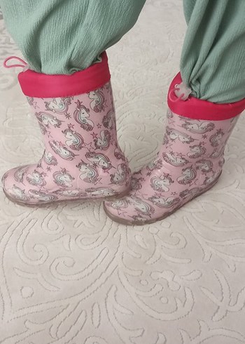 Kız Çocuk Pembe Unicorn Desenli Bot - Görsel 2