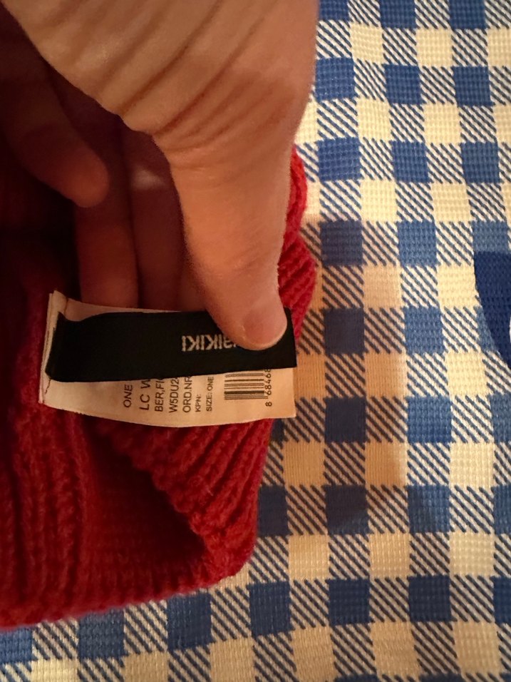 Kadın Kırmızı Örgü Bere - Görsel 3