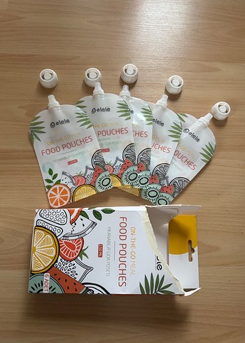 Elele Baby Renkli Çocuk Mama Poşetleri - 5 Adet - Görsel 2