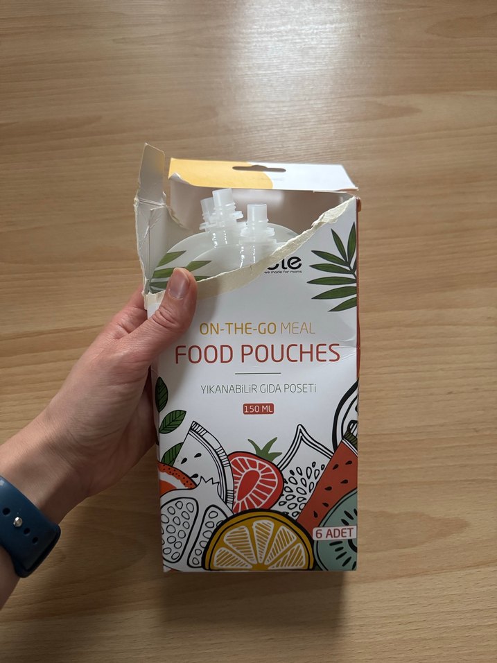 Elele Baby Renkli Çocuk Mama Poşetleri - 5 Adet - Görsel 3