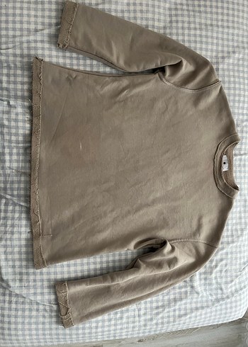 S beden  Bej Rahat Kesim Eşofman Takımı - Görsel 4