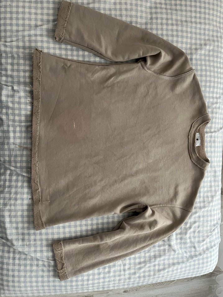 S beden  Bej Rahat Kesim Eşofman Takımı - Görsel 4