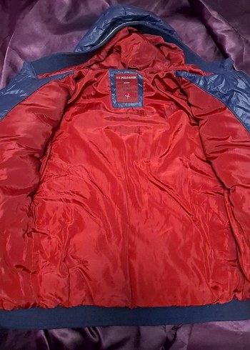 U.S Polo Assn. Erkek Çocuk Lacivert Kapüşonlu Fermuarlı Mont - Görsel 8