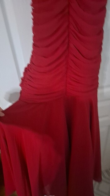 Kırmızı balık abiye - Görsel 8