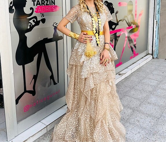 ÖZEL TASARIM GOLD ABİYE