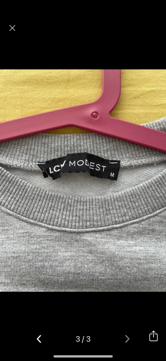 Gri Uzun Kollu Baskılı Kadın Sweatshirt - Görsel 3