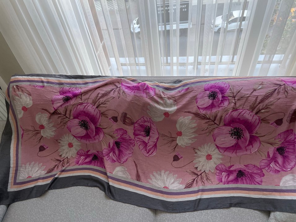 Pembe Gri Modakaşmir şal - Görsel 4