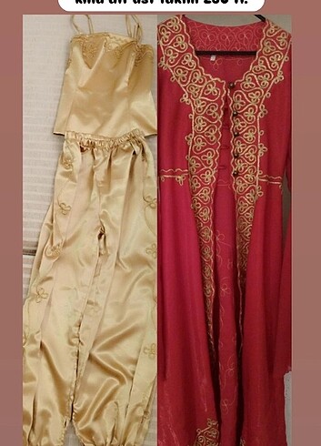 Kına kaftan alt üst takım
