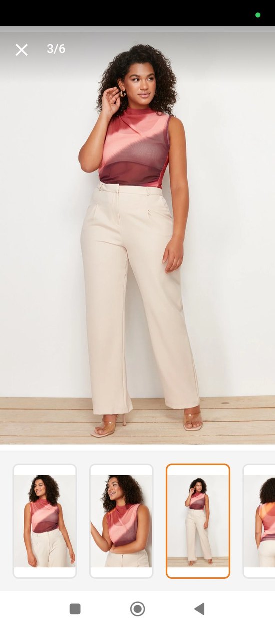 Drapeli Yüksek Yakalı Kolsuz Kadın Bluz - Görsel 3