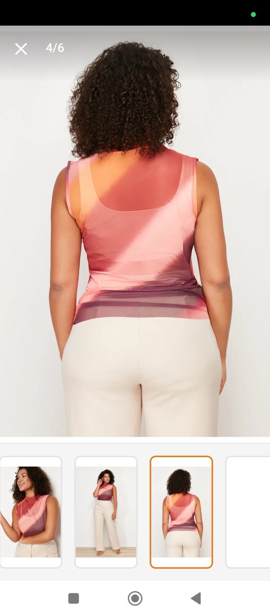 Drapeli Yüksek Yakalı Kolsuz Kadın Bluz - Görsel 4