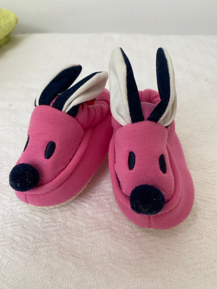 Kız Çocuk Renkli Örgü Tavşanlı Sıcak Panduf - Görsel 4