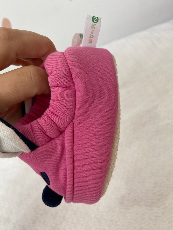 Kız Çocuk Renkli Örgü Tavşanlı Sıcak Panduf - Görsel 2