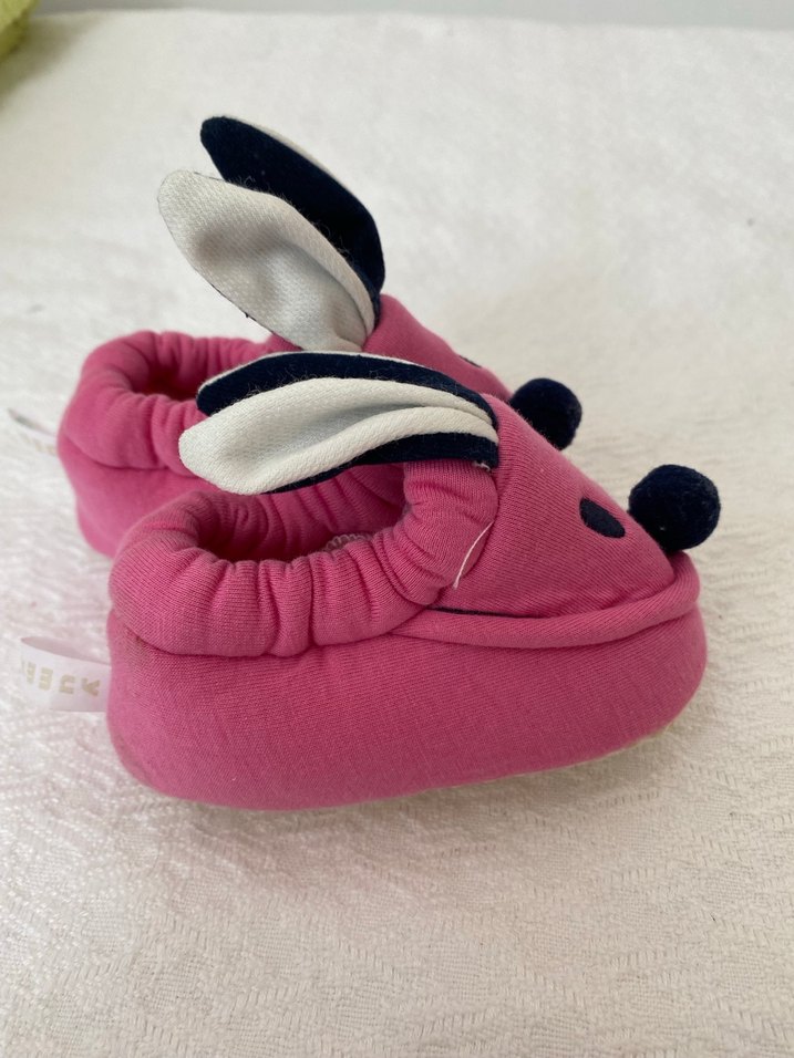 Kız Çocuk Renkli Örgü Tavşanlı Sıcak Panduf - Görsel 3