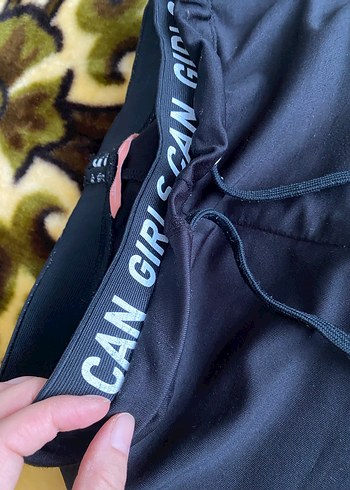 Kadın siyah Elastik Bel Spor Pantolon - Görsel 3