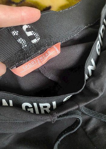 Kadın siyah Elastik Bel Spor Pantolon - Görsel 4