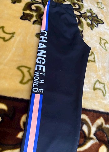 Kadın siyah Elastik Bel Spor Pantolon - Görsel 2