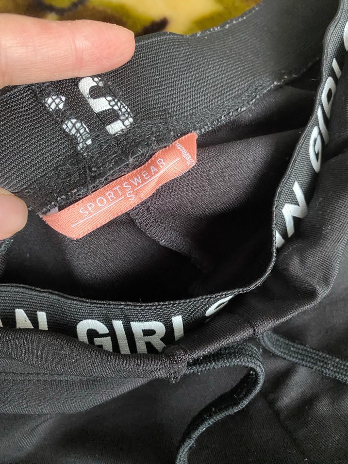 Kadın siyah  Elastik Bel Spor Pantolon - Görsel 4