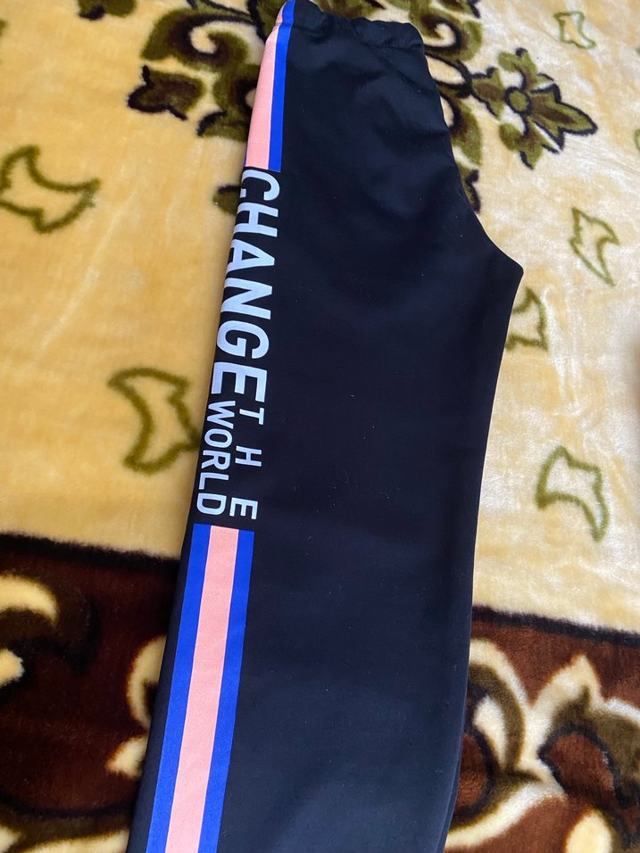 Kadın siyah  Elastik Bel Spor Pantolon - Görsel 2