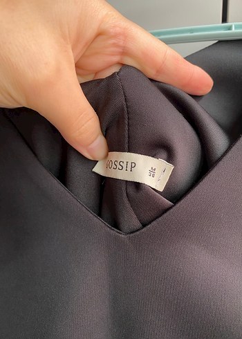 Dantel Kollu Siyah V Yakalı Midi Elbise - Görsel 4