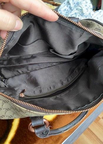 Armine Kahverengi Desenli Deri Kadın Çanta - Görsel 4