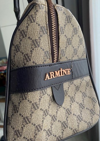 Armine Kahverengi Desenli Deri Kadın Çanta - Görsel 5