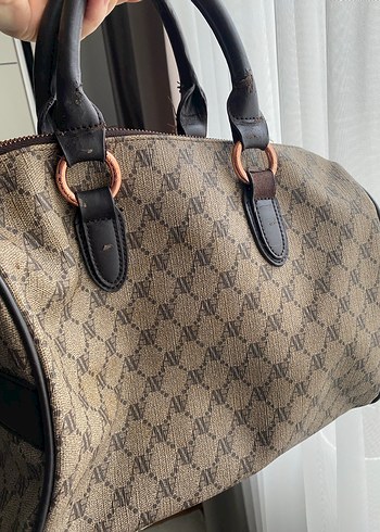 Armine Kahverengi Desenli Deri Kadın Çanta - Görsel 3