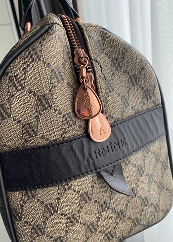 Armine Kahverengi Desenli Deri Kadın Çanta - Görsel 2