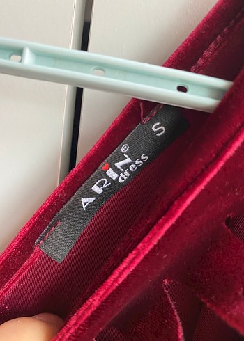 Bordo Kadife Elbise - Görsel 3