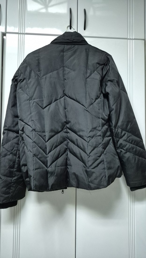 Kadın Siyah Fermuarlı Kısa Mont - Görsel 3