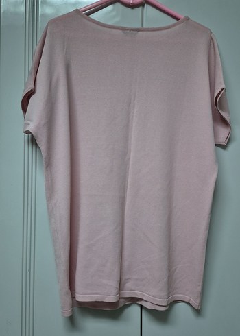 Pembe Örgü Kadın Tişört - Görsel 3