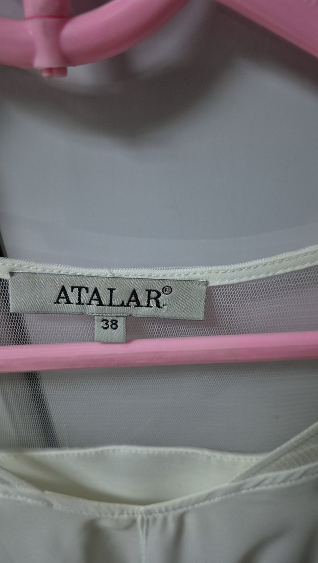 Beyaz Askılı Drapeli Kadın Bluz - Görsel 2