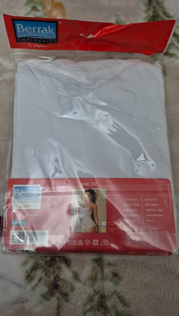 Berrak Beyaz Midi Atlet İç Giyim XL - Görsel 2