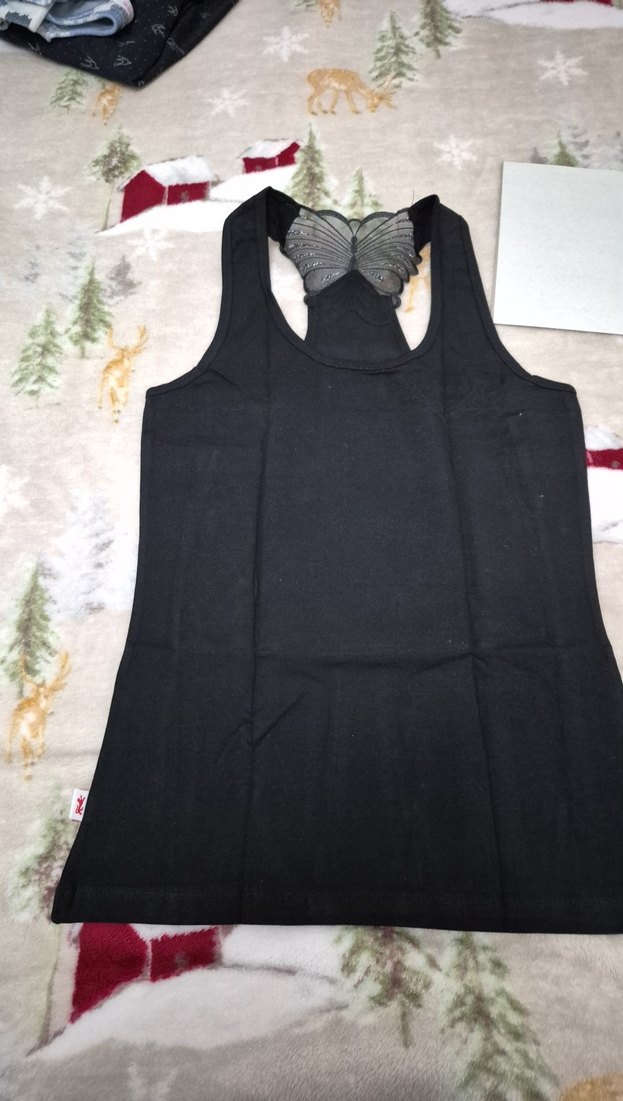 Siyah Dantelli V Yakalı Kadın Atlet - Görsel 2