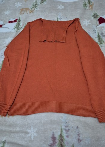 Kadın Kahverengi Triko boğazlı kazak - Görsel 2