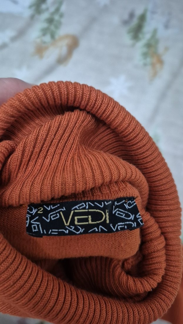 Kadın Kahverengi Triko boğazlı kazak - Görsel 3