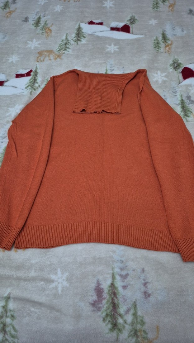 Kadın Kahverengi Triko boğazlı kazak - Görsel 2